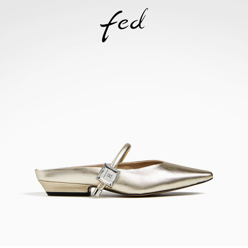 粗跟玛丽珍后空单鞋穆勒凉拖鞋