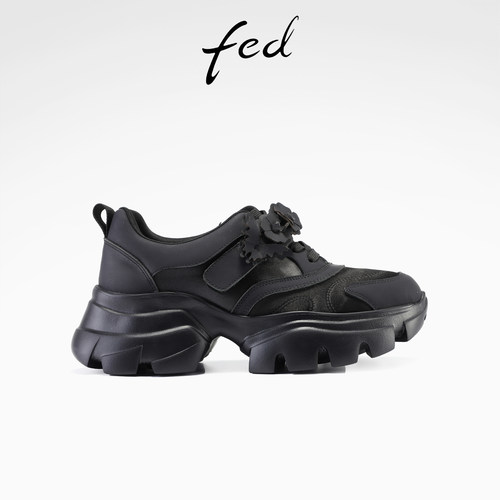 fed魔术贴老爹鞋秋季新款女鞋增高厚底鞋时尚休闲鞋女S1009-YA135