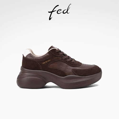 fed厚底增高复古老爹鞋