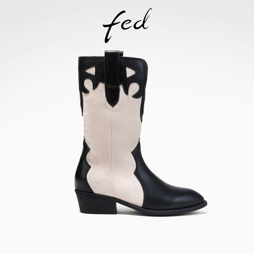 西部牛仔靴冬季新款女鞋