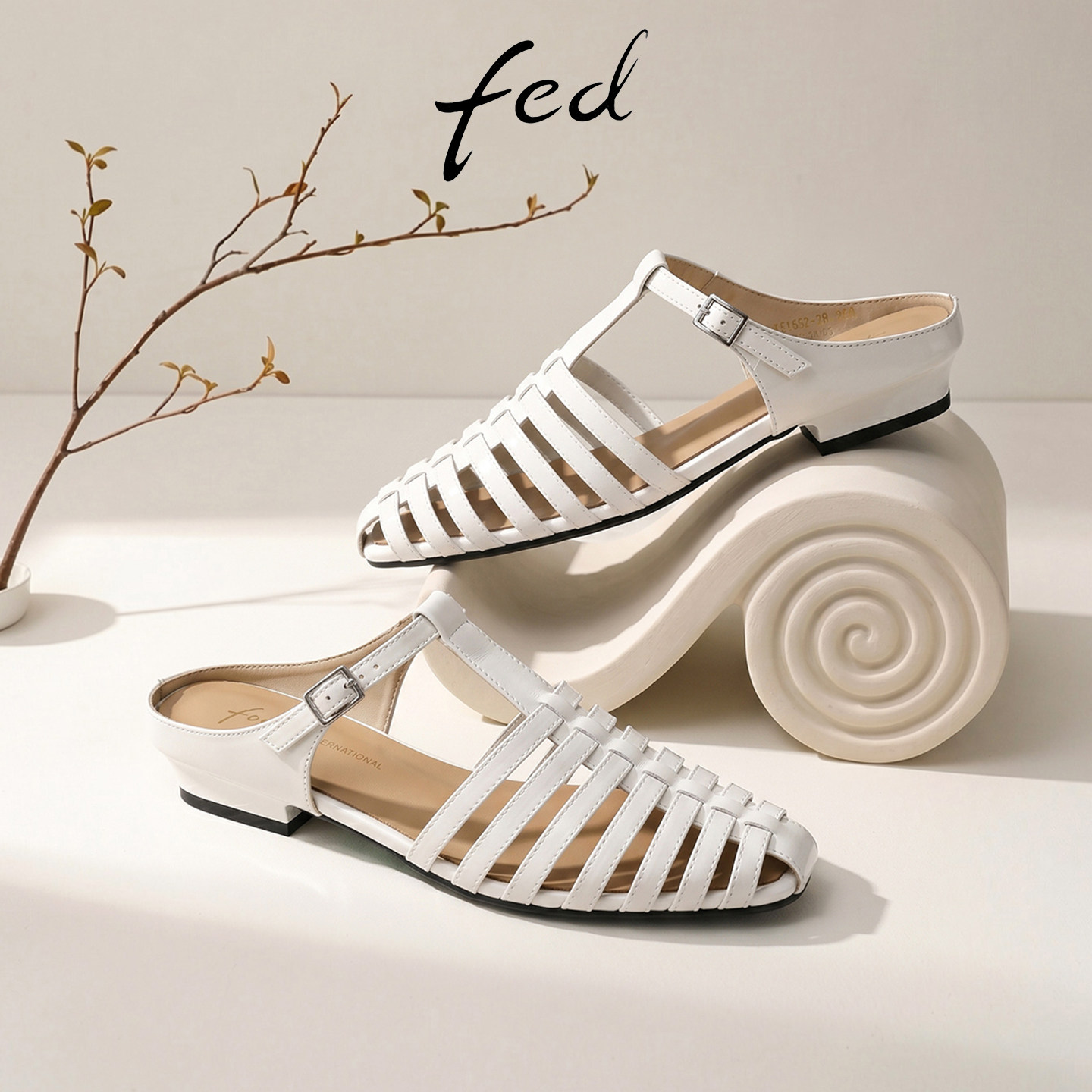 fed夏季新款女包头罗马一字拖