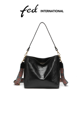 fed牛皮高级感托特包大容量上班通勤真皮女包单肩腋下包BFA9152A