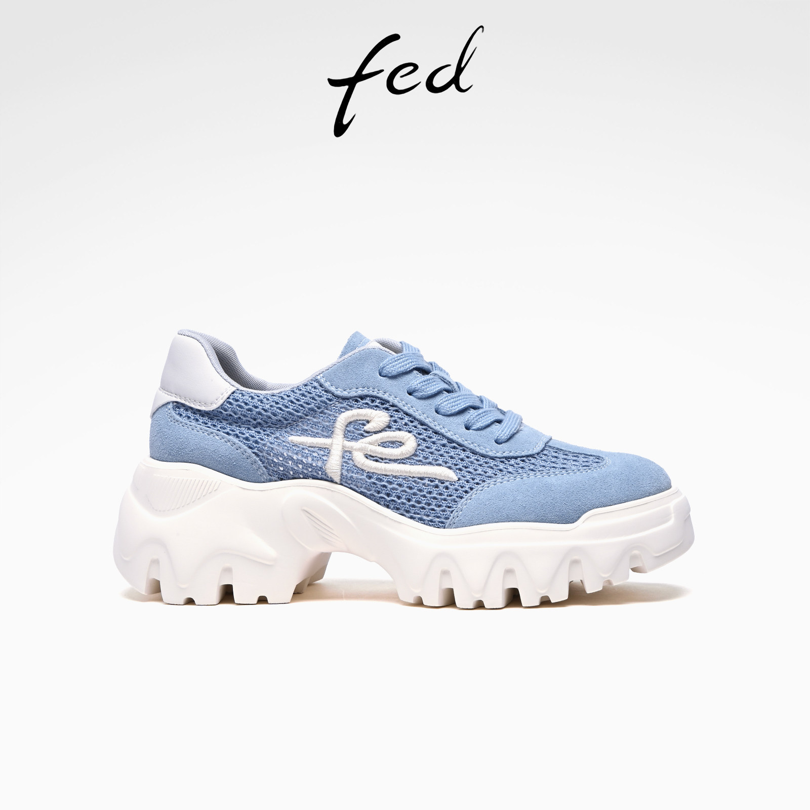 fed时尚厚底网面老爹鞋图片