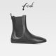 fed复古真皮软底软面切尔西靴女秋冬新款 平底圆头瘦瘦洋气小短靴