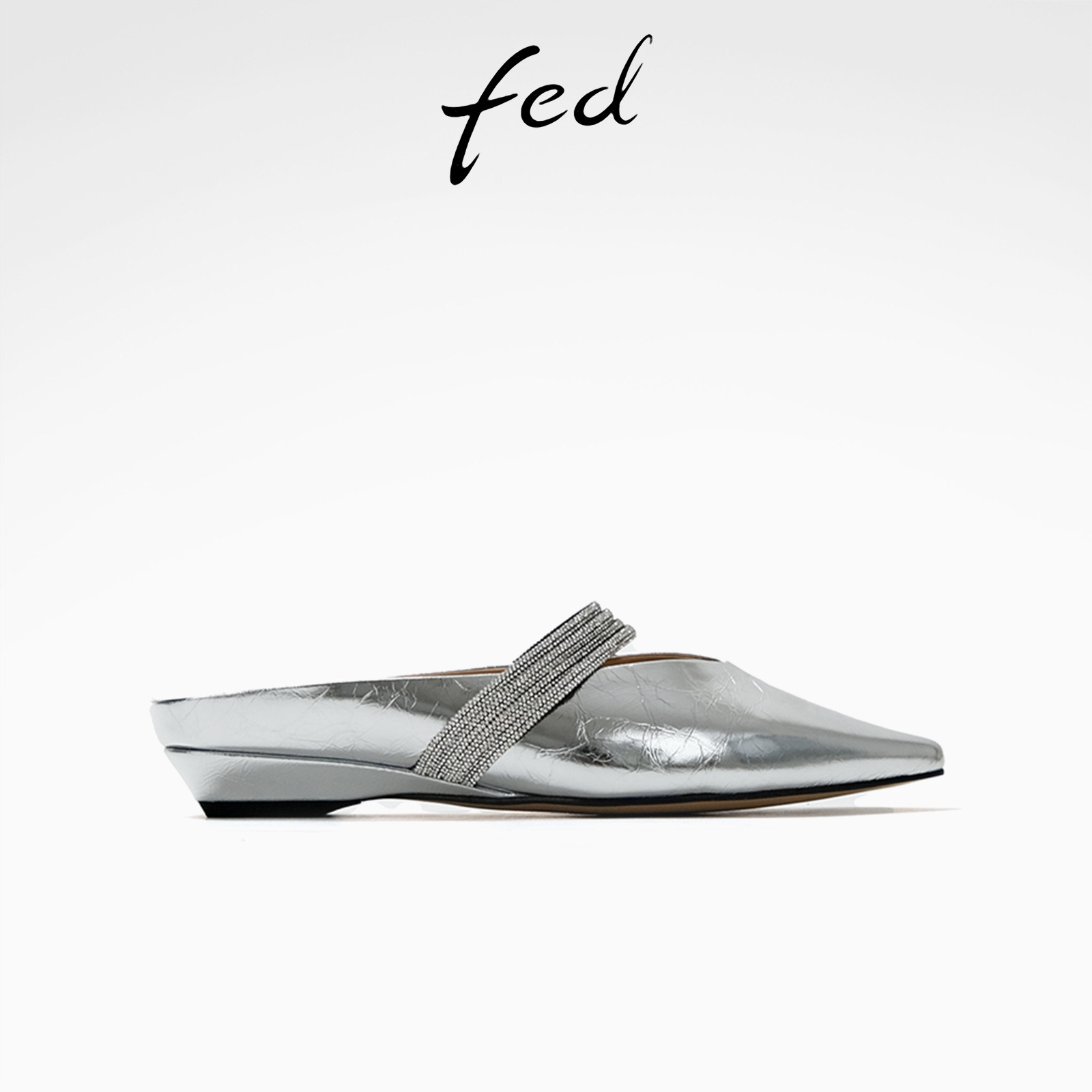fed尖头低跟舒适穆勒鞋