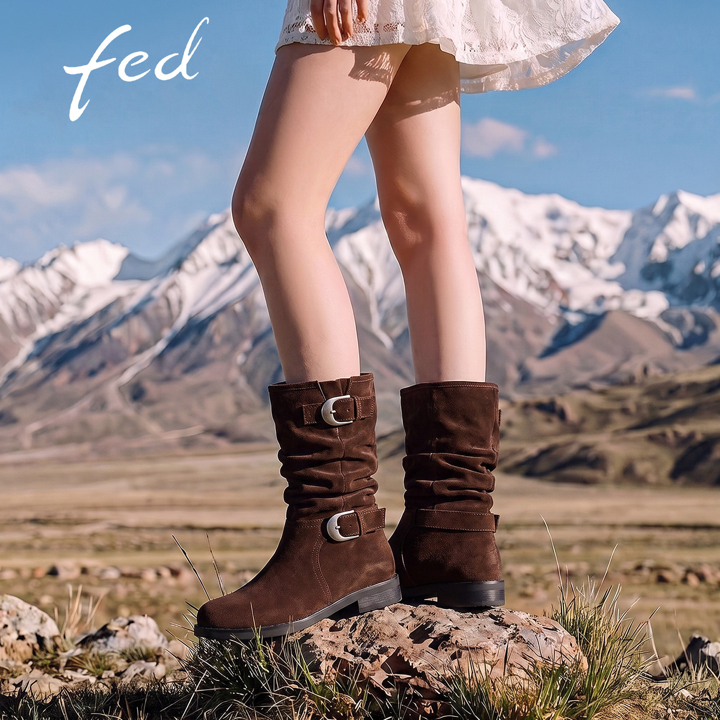 fed靴子机车靴女冬季新款巨好看