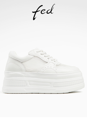 fed网面小白鞋夏季新款女鞋增高板鞋厚底鞋休闲鞋女款D0503-ZF309
