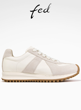 fed休闲德训鞋秋季新款女鞋白色阿甘鞋增高厚底鞋女S0805-ZCA509
