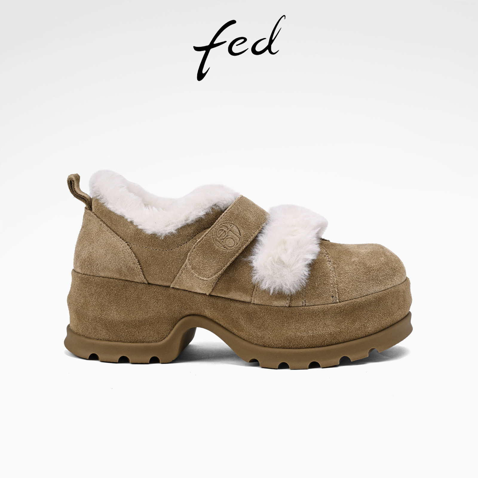 fed厚底增高加绒雪地靴