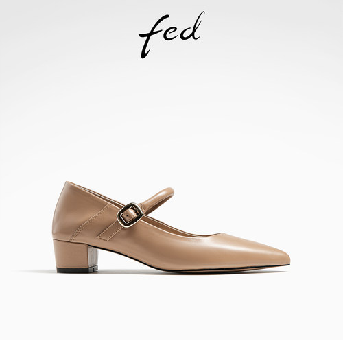 单鞋女百搭中跟时装通勤玛丽珍鞋