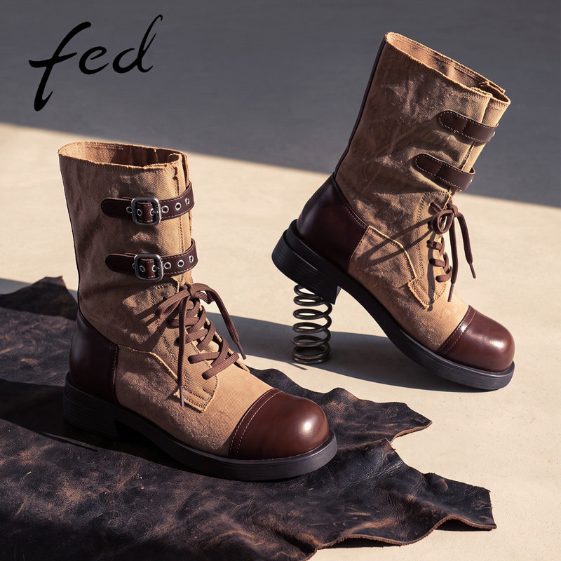 fed增高马丁靴女秋季新款女靴