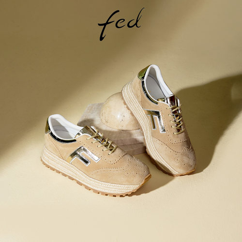fed厚底轻便德训鞋女款春夏新款