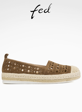 fed复古单鞋秋季新款女鞋轻便平底鞋软底渔夫鞋女款S0617-YA637
