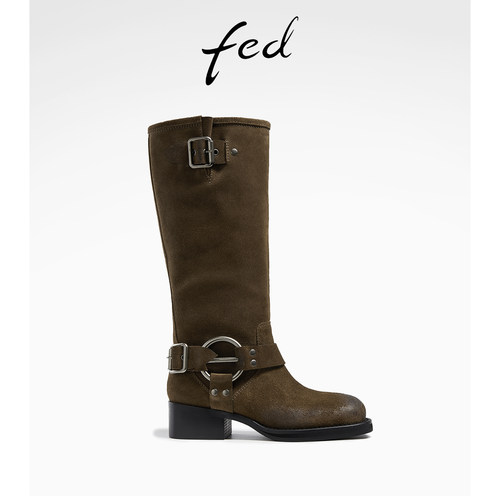 粗跟靴子女靴高筒西部靴骑士靴