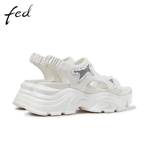 fed夏季新款女厚底增高时装凉鞋