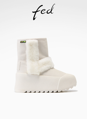 fed时尚雪地靴冬季新款女靴厚底保暖棉鞋加厚短靴女S1015-YAB169