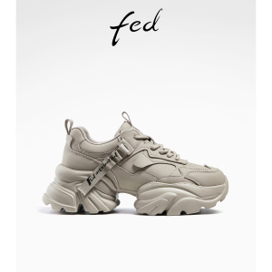 fed运动休闲鞋秋季新款女鞋复古老爹鞋松糕厚底鞋女款R0803-ZC015
