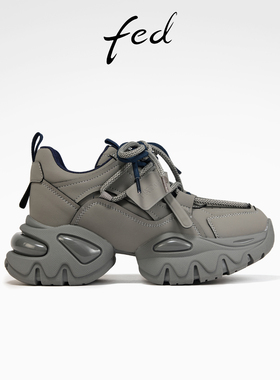 fed厚底老爹鞋秋季新款女鞋设计感增高鞋休闲鞋女款S0823-ZCA517