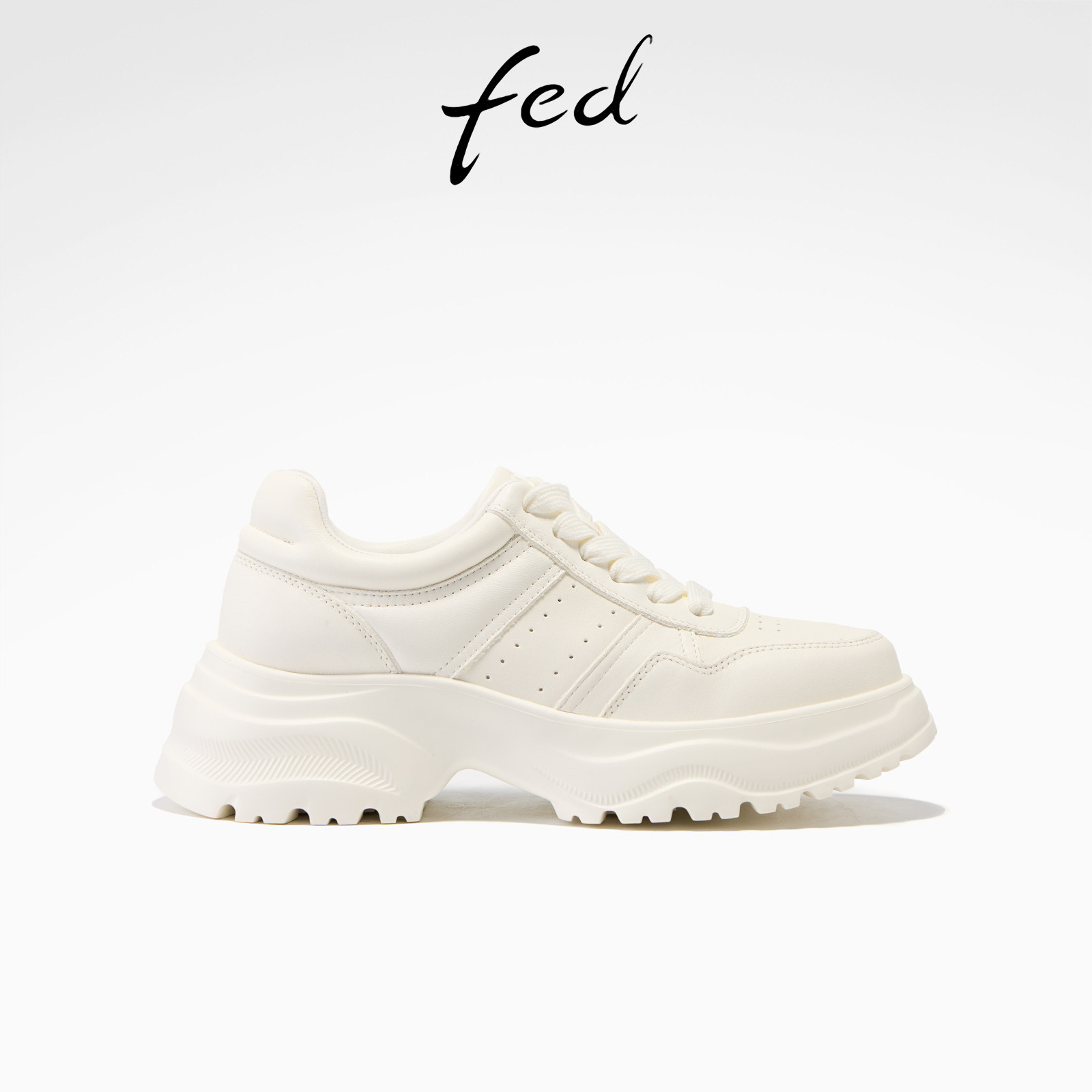 fed厚底小白鞋春季新款女鞋时尚老爹鞋轻便休闲鞋女S1222-YAB051