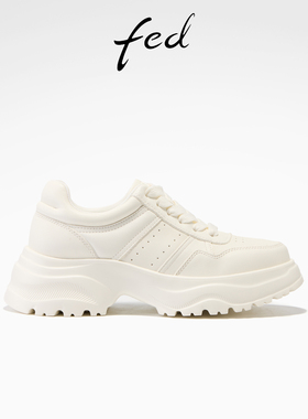 fed厚底小白鞋春季新款女鞋时尚老爹鞋轻便休闲鞋女S1222-YAB051