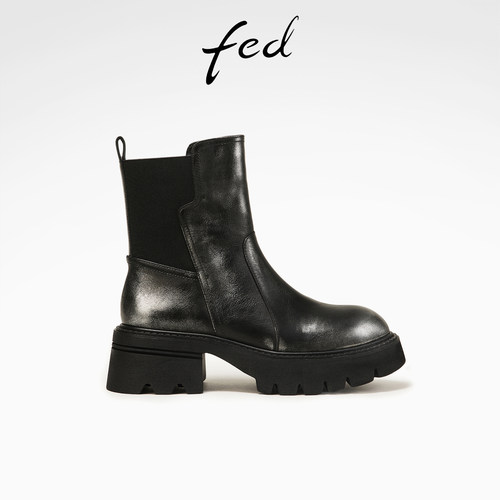 艾芙伊迪厚底短筒靴D1024