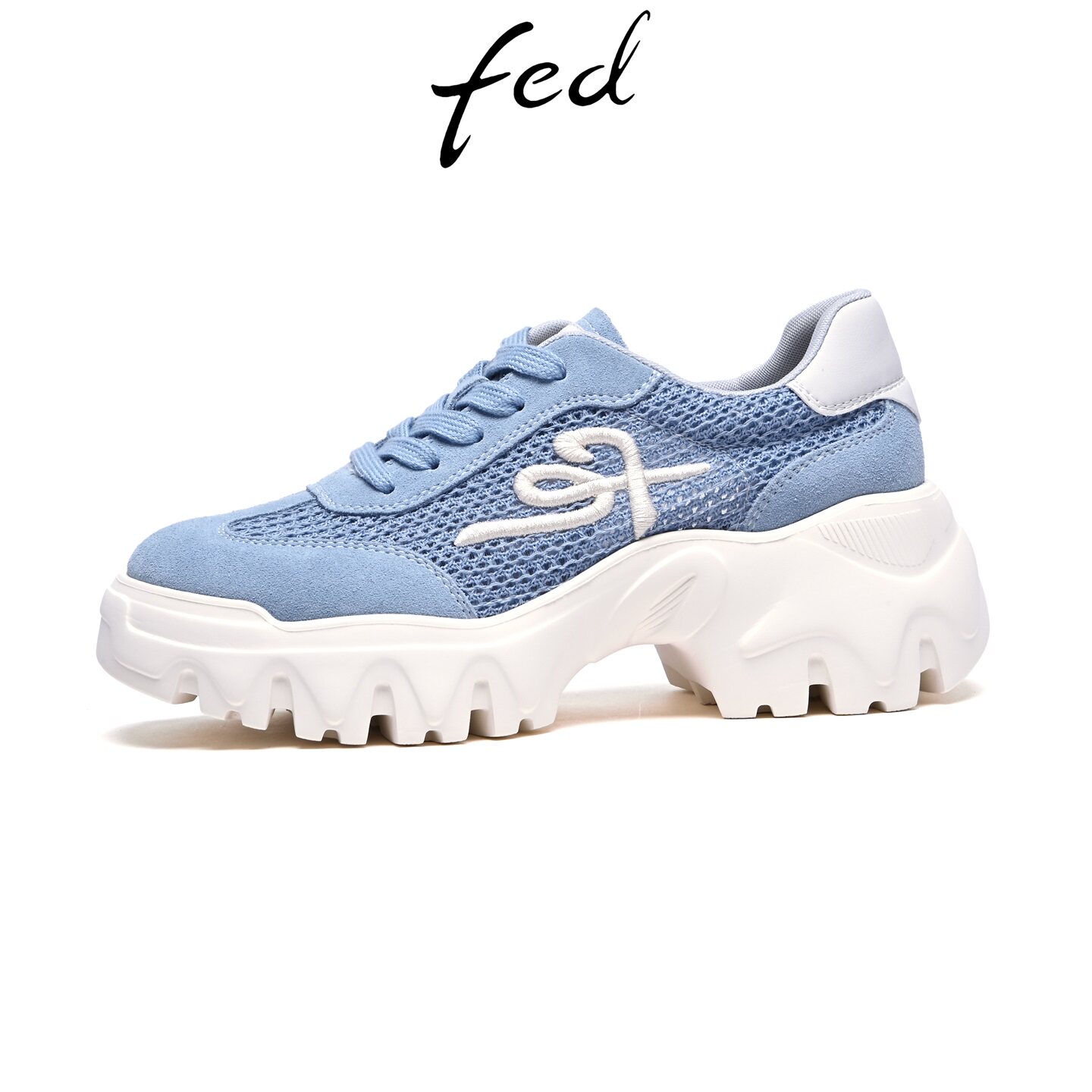 fed时尚厚底网面老爹鞋