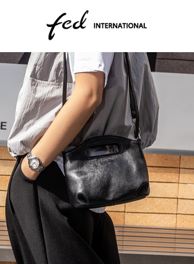 fed植鞣皮头层牛皮真皮女包小包斜挎包单肩手提包手机包女BFA9266