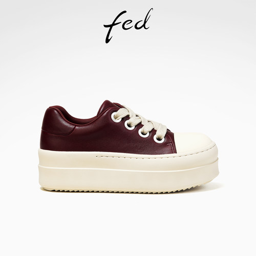 艾芙伊迪冬季新款真皮休闲板鞋