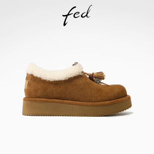 女鞋 流苏棉鞋 增高毛毛鞋 fed保暖勃肯鞋 S1107 新款 女款 ZCA708 冬季