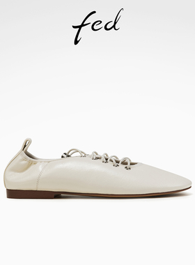 fed法式单鞋春季新款女鞋真皮单鞋平底玛丽珍鞋女款S0205-YAB332