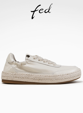 fed轻便休闲鞋春季新款女鞋做旧小白鞋德训鞋板鞋女S0218-YAC713