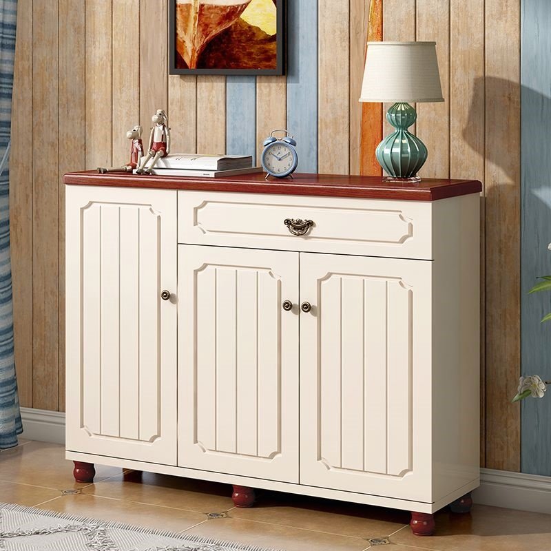 可定制实木鞋柜三开门客厅门厅柜阳台储物柜北欧风鞋柜实木全实木