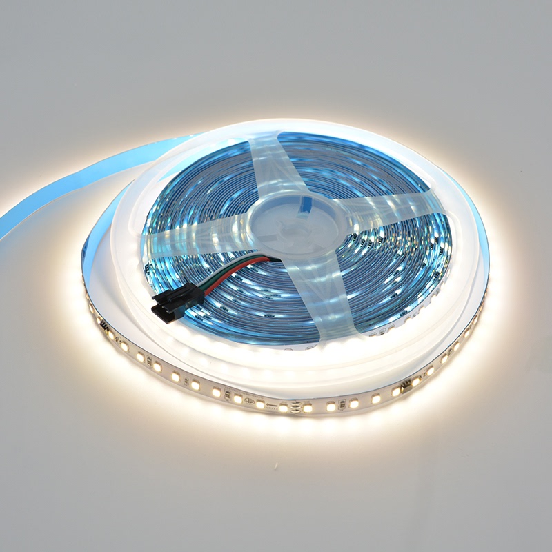厂家24v283i5贴片跑马追光流水灯带开灯常亮回O流led嵌入式铝槽线