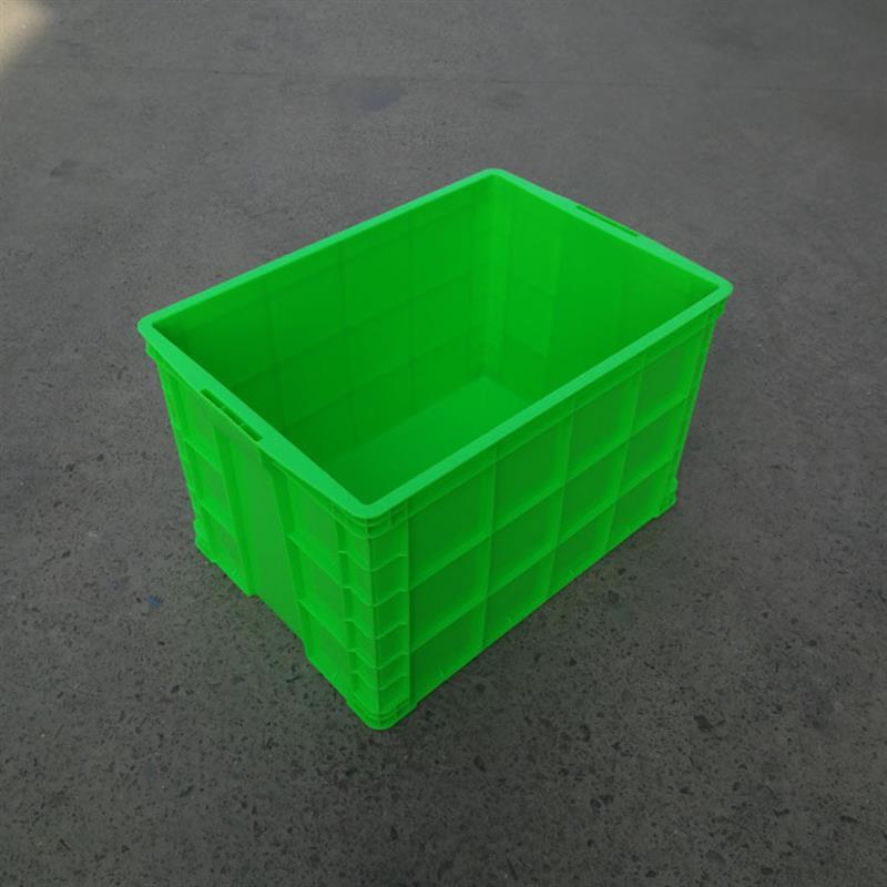 大755加厚塑料周转箱长方形工业塑料号蓝色箱子箱可带轮物料胶箱