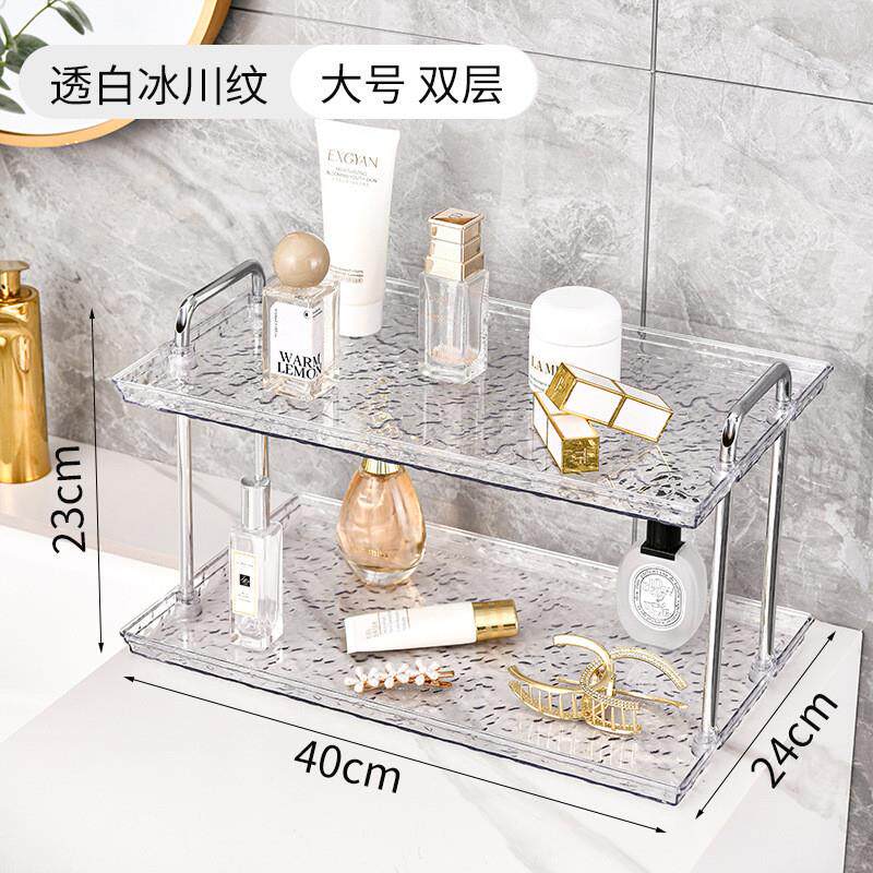 法式轻奢茶杯架餐厅水果餐具沥水双层托盘茶盘架桌面收纳置物架