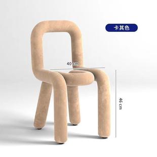 异形椅卧室化妆台凳子子靠背椅Bold Chair创意奶茶店美甲店等位椅