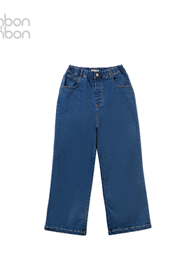 【换季甄选】bonbon et bonbon儿童牛仔裤儿童裤子耐磨耐穿薄绒阔