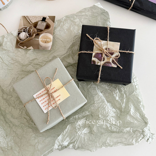 饰花艺包装 生日礼品装 手工纸 纸套装 复古雪梨纸黑色灰色礼物包装