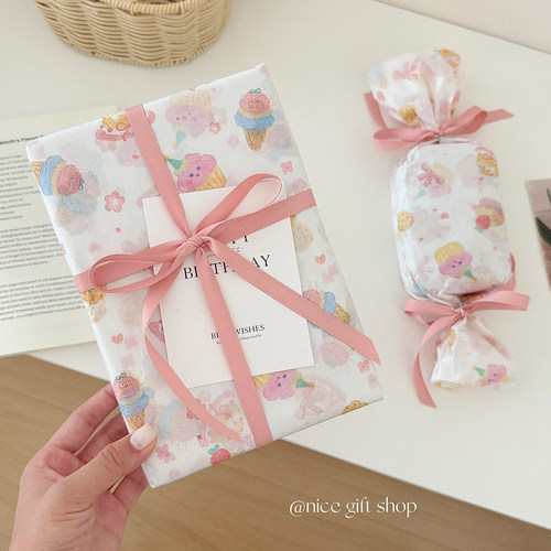 甜甜蛋糕雪梨纸~可爱高颜值礼物包装纸礼品装饰纸出卡打包内衬纸