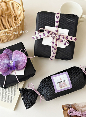 黑色蜂窝纸礼物包装纸打包内衬填充防冲压减震纸ins风网格礼品纸