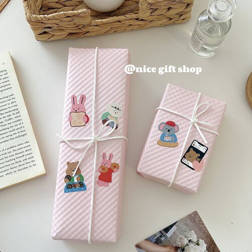 Baby粉立体压纹纸礼物包装纸节日鲜花花束打包纸加厚diy手工礼物