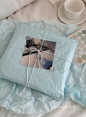 奶呼呼蓝色雪梨纸~半透明哑光ins风礼物包装纸鲜花蛋糕烘焙装饰纸