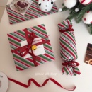 圣诞斜纹礼物包装 纸氛围感出卡打包内衬纸ins 雪梨纸节日鲜花包装