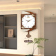创意钟表挂钟客厅家用餐厅新款 轻奢挂表免打孔静音万年历时钟挂墙