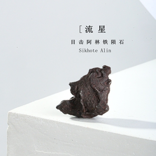 天然Sikhote-Alin阿林目击铁陨石俄罗斯铁陨石标本科普收藏礼物
