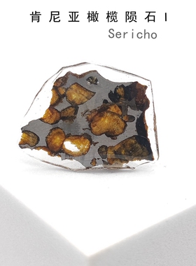 天然肯尼亚橄榄铁石陨石切片原石天文教学科普标本星星礼科普收藏