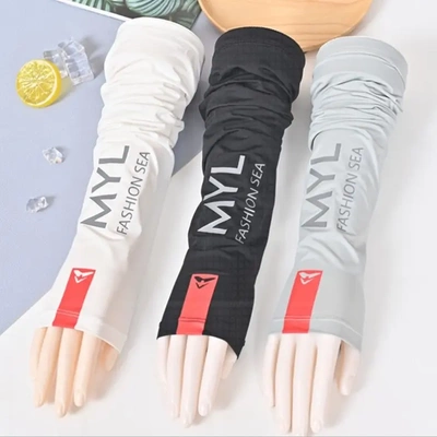 烧焊电焊工防烫伤袖套男款劳保防晒工作干活冰丝防晒袖套加大宽松