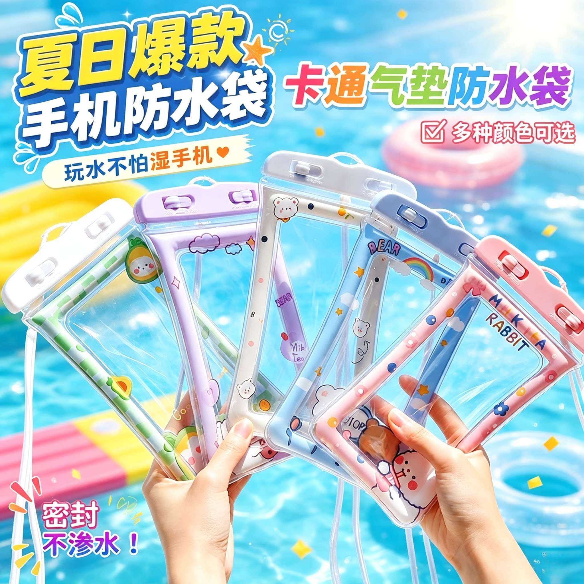 手机防水袋可触屏游泳水下拍照