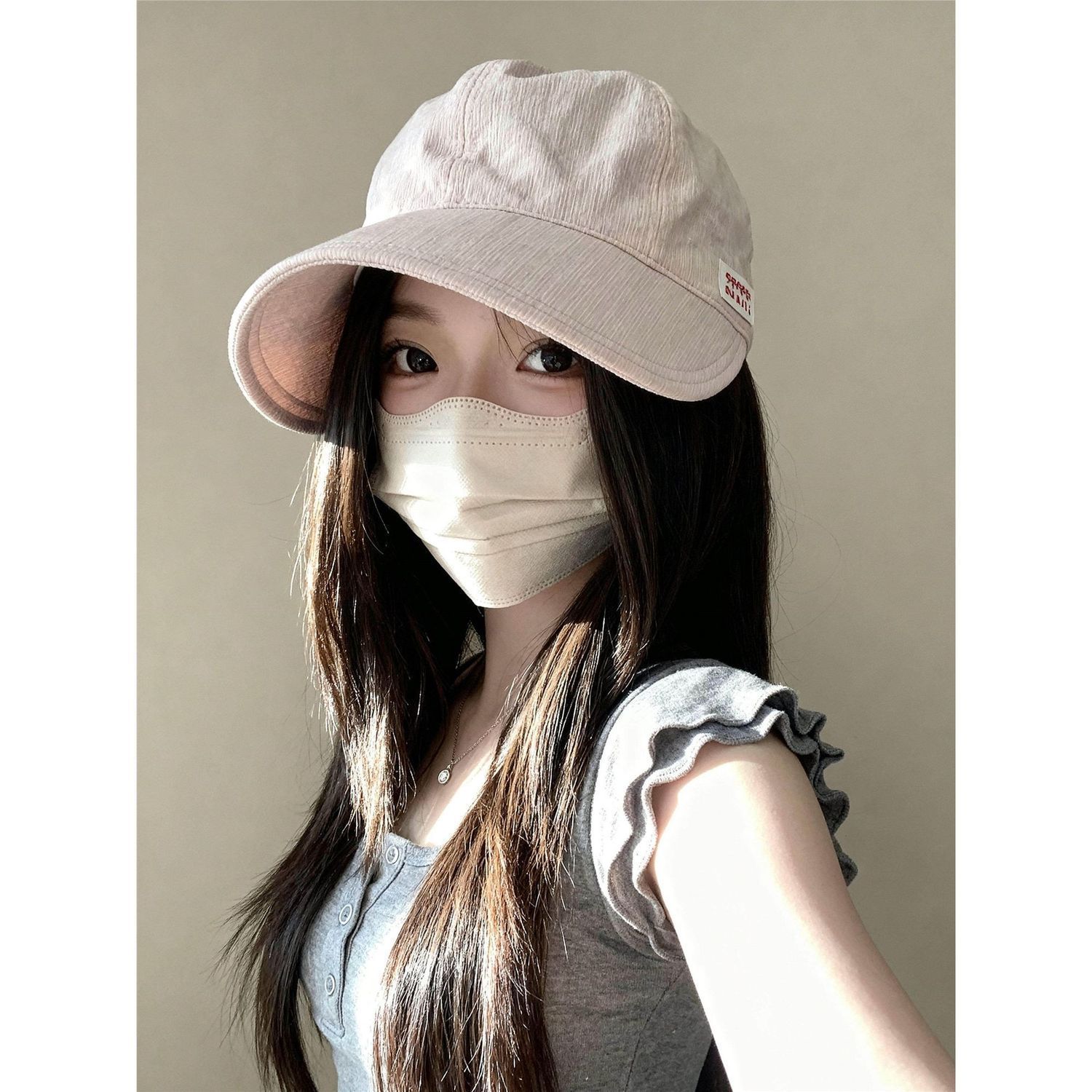 简约条纹渔夫帽春夏季宽檐遮阳显