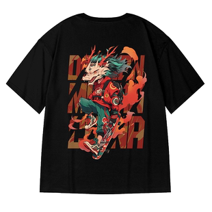 新款重磅300gt恤半袖D纯棉加肥加大码黑色短袖上衣服2025男装国潮